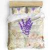 Фиолетовый Цветок Лавандовый Романтика Пододеяльник с Наволочкой Индивидуальный 3шт Комплект Постельного Белья Покрывало Двуспальная Кровать Домашний Текстиль