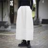 Women Vintage Skirts Elastic Waist Solid Color Warm Cloths Winter Female A-Line Skirts