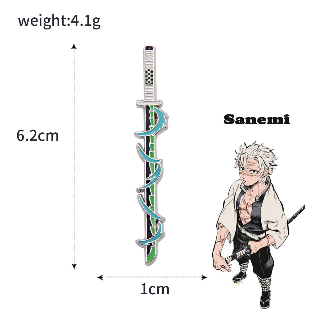 Anime Demon Slayer Pin Brooch Metal Enamel Fire Flame Butterfly Icon Blade Sword Badge Backpack Shirt Hard Lapel Pin Accessories
