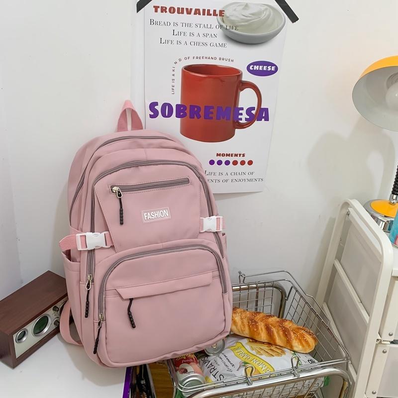 IELGY Korean Version of the Casual Large-capacity Backpack Female Simple Primary School Junior High School Student Bag