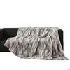 Plaid - Caribou - 125 X 150 Cm - Doux Polyester - Effet Sherpa - Gris