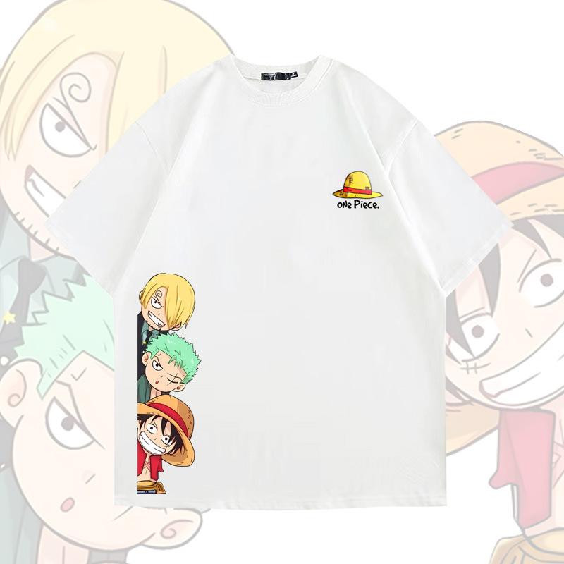 One Piece Аниме Футболка Мужская Соломенная Шляпа Пираты Обезьяна Д. Луффи Манга Графическая Мужская Футболка Harajuku Топы с Коротким Рукавом Мужская Одежда