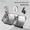 Stainless Steel Double Compartment Pet Feeding Bowl Slanted Anti Cervical Spondylosis For Cats And Dogs Dual Use Feeder