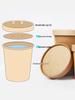 Disposable Kraft Paper Takeaway Food Container with Lid