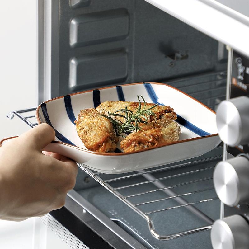 Керамическая форма для выпечки «Пномпень», салатницы, миска для запекания сыра на гриле с ручкой, кухонный инструмент для выпечки в духовке, керамическая пластина для закусок