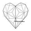 Heart Shape Mesh Holder Shelf Frame Picture Rack Photos Wall Hanging DIY Decor