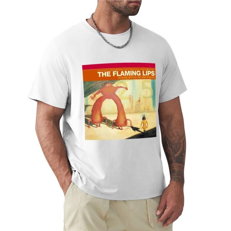 Flaming Lips Yoshimi Battles The Pink Robots Sticker T-Shirt sports fan t-shirts summer tops mens graphic t-shirts hip hop