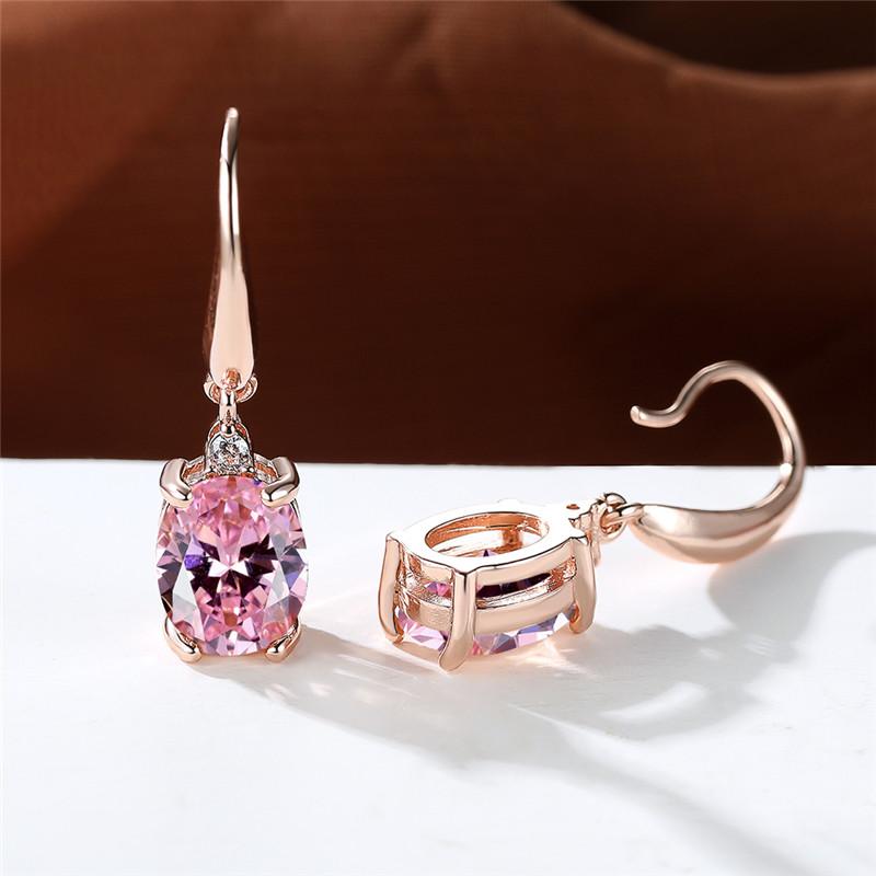 1 пара серег-крючков желтого золота овальной огранки с желтым камнем, обручальное кольцо, висячие серьги для женщин