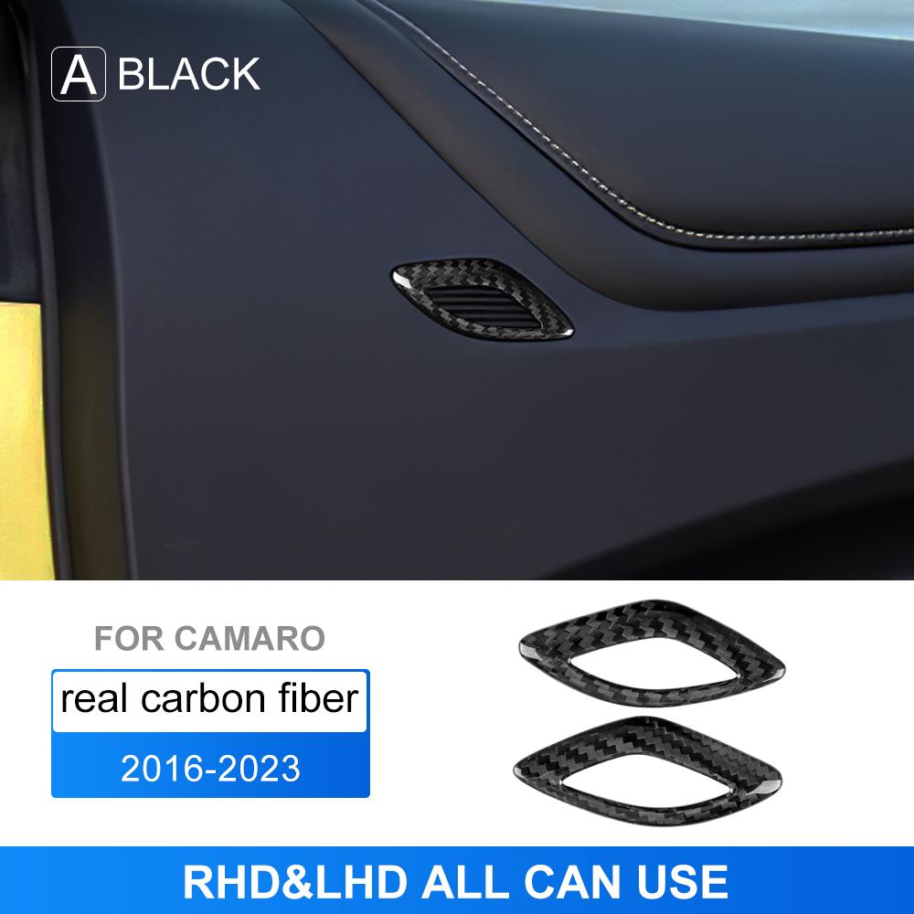 Наклейка из настоящего твердого карбона для Chevrolet Camaro 2016 2017 2018 2019 2020 2021 2022 2023, передняя дверь автомобиля, звуковая отделка интерьера