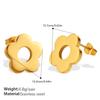 Fresh, sweet, versatile, glossy floral stud earrings for women, stainless steel, niche ins-style everyday earrings