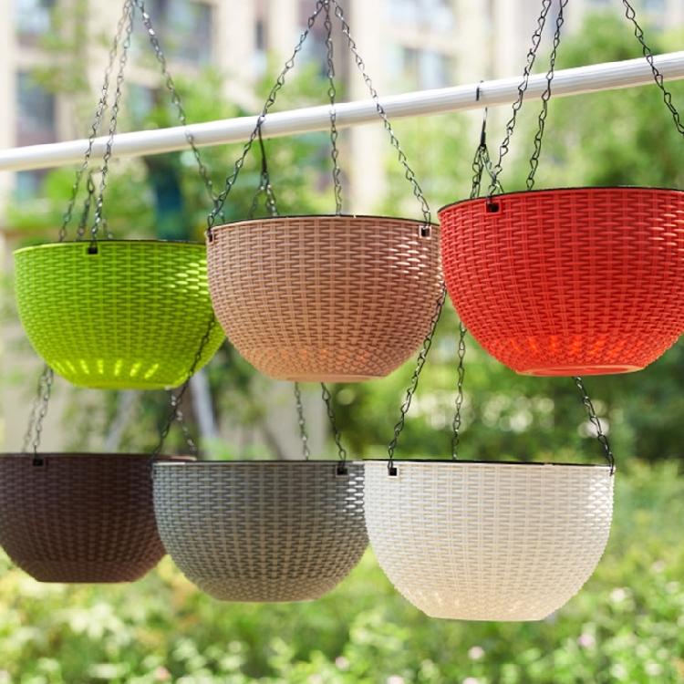 Плетеная корзина для растений Подвесное кашпо Горшок для цветов Для различных комнатных растений Домашний Балкон Сад Аксессуары для посадки