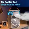 Portable Humidifier Fan Three In One Mini USB Air Conditioning Fan LED Night Light Water Mist Home Fun Air Cooler Humidifier