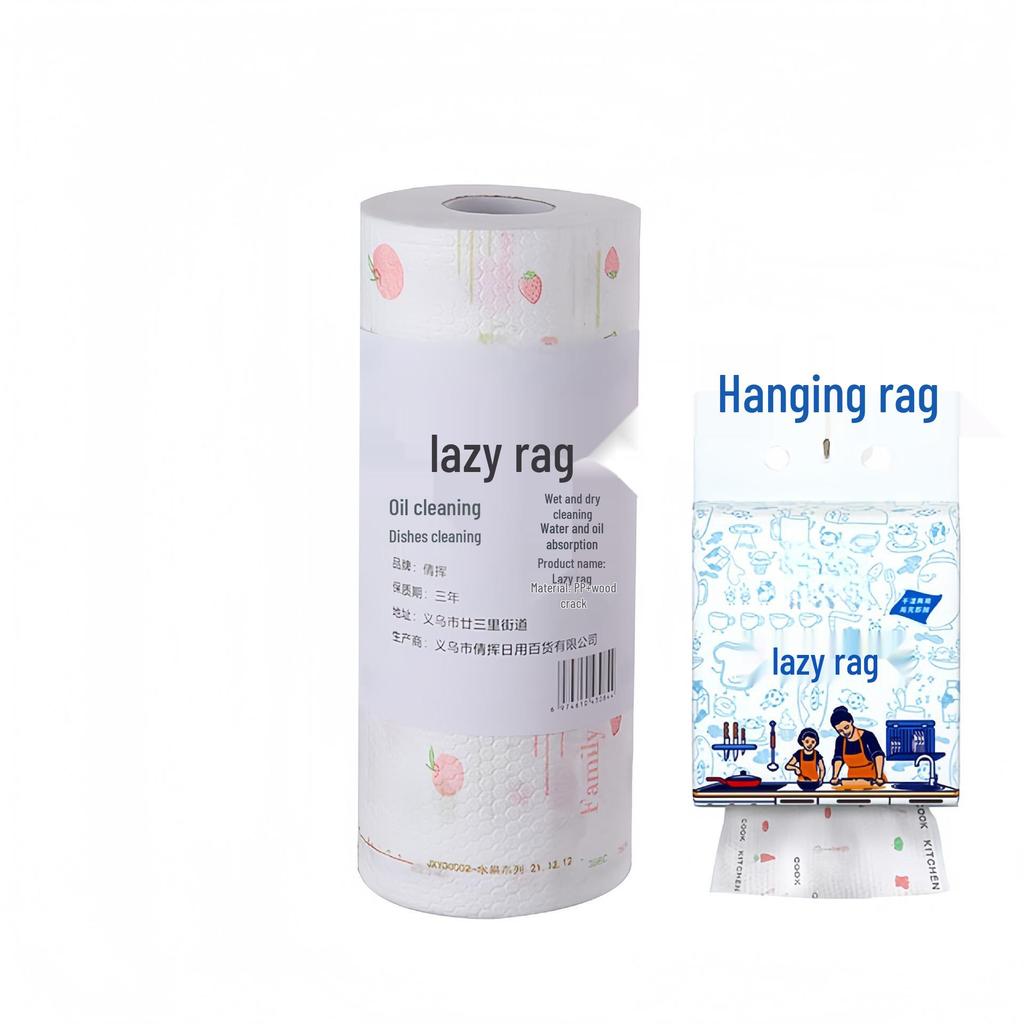 Многоразовая одноразовая чистящая тряпка для кухни: Прочный, Не осыпается, Двойное использование для сухой и влажной уборки