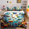 Colorful Underwater World Decor Set Multiple sizes kid's and adults' bedroom Exquisite 3PC bedding set, gift