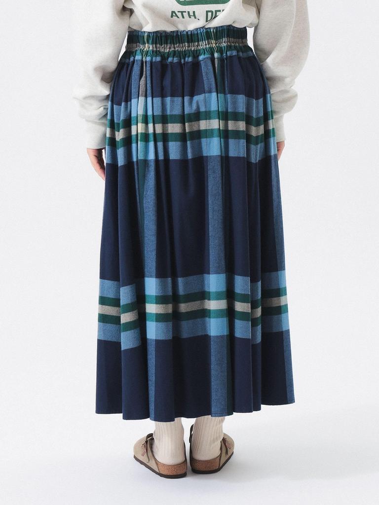 Beams Boy Women's Big Tartan Skirt, Navy 2