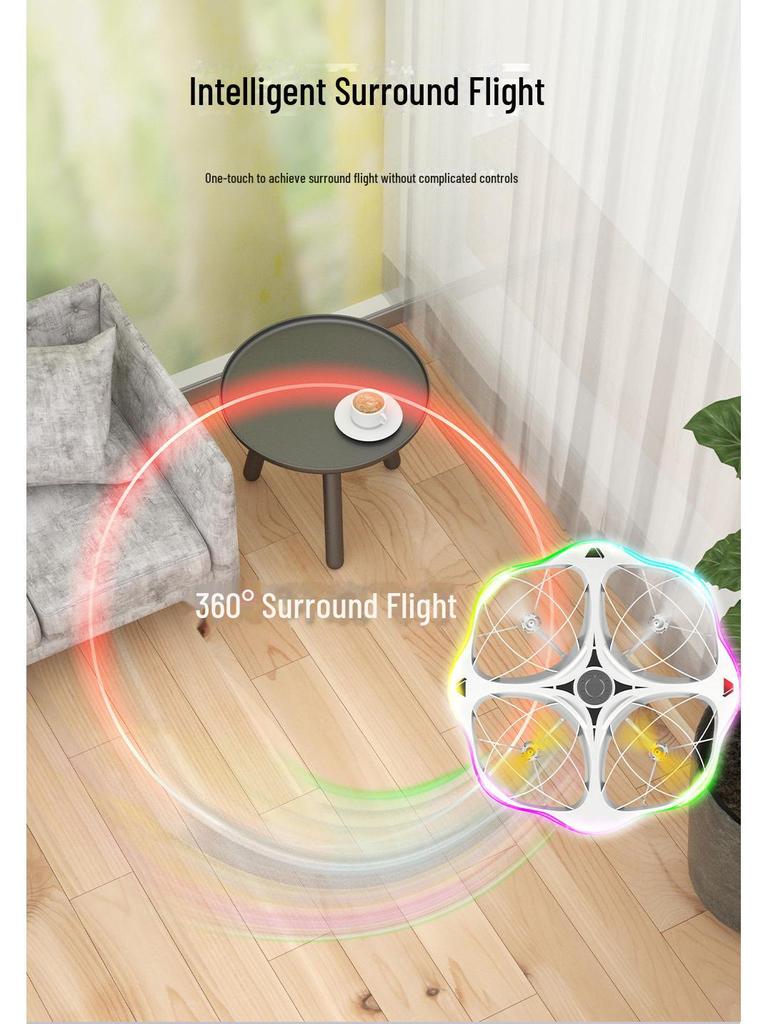 H158 Gravity-Sensing Stunt UFO: LED Mini Remote-Control Flying Saucer with Obstacle Avoidance
