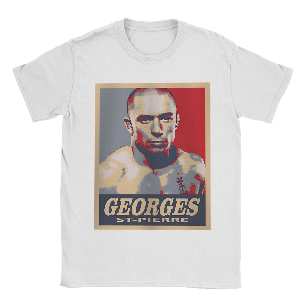 Мужская футболка Georges St Pierre Винтажная 100% Хлопок Футболки с круглым вырезом и коротким рукавом Идея для подарка Топы