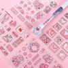 Cartoon Frosted Sticker Pink Flash Point Sticker Decorative Sticker Anime Stickers Diary Stickers