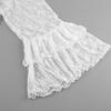1116 Spring New Pure Desire Wind White Lace Jacquard Perspective High Neck Commuter Lazy Wind Long Sleeve Shirt