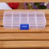 Vogue Plastic Pills Earring Box Storage Box Home Living 10 Panes Jewelry Storage Case Jewelry Transparent
