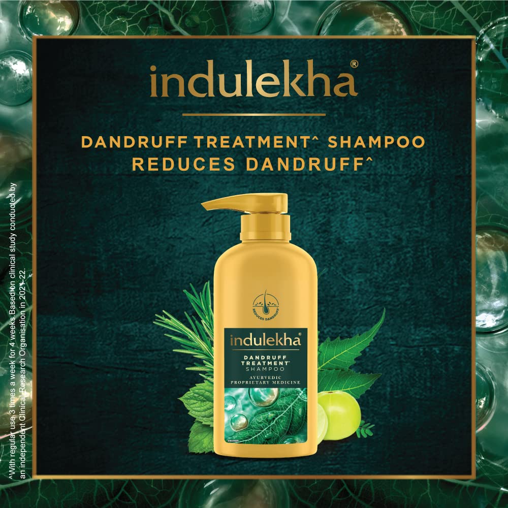 Indulekha Anti Dandruff Shampoo 580 Ml For Scalp Health, Oil Control, Itch Relief, Rosemary And Amla, Paraben Free, For Men And Women
