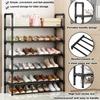 Metal Shoe Rack 8 Layers Large Shoe Shelf Living Room Shoe Cabinet Large Capacity Shoes Organizers Household Simple Storage Rack