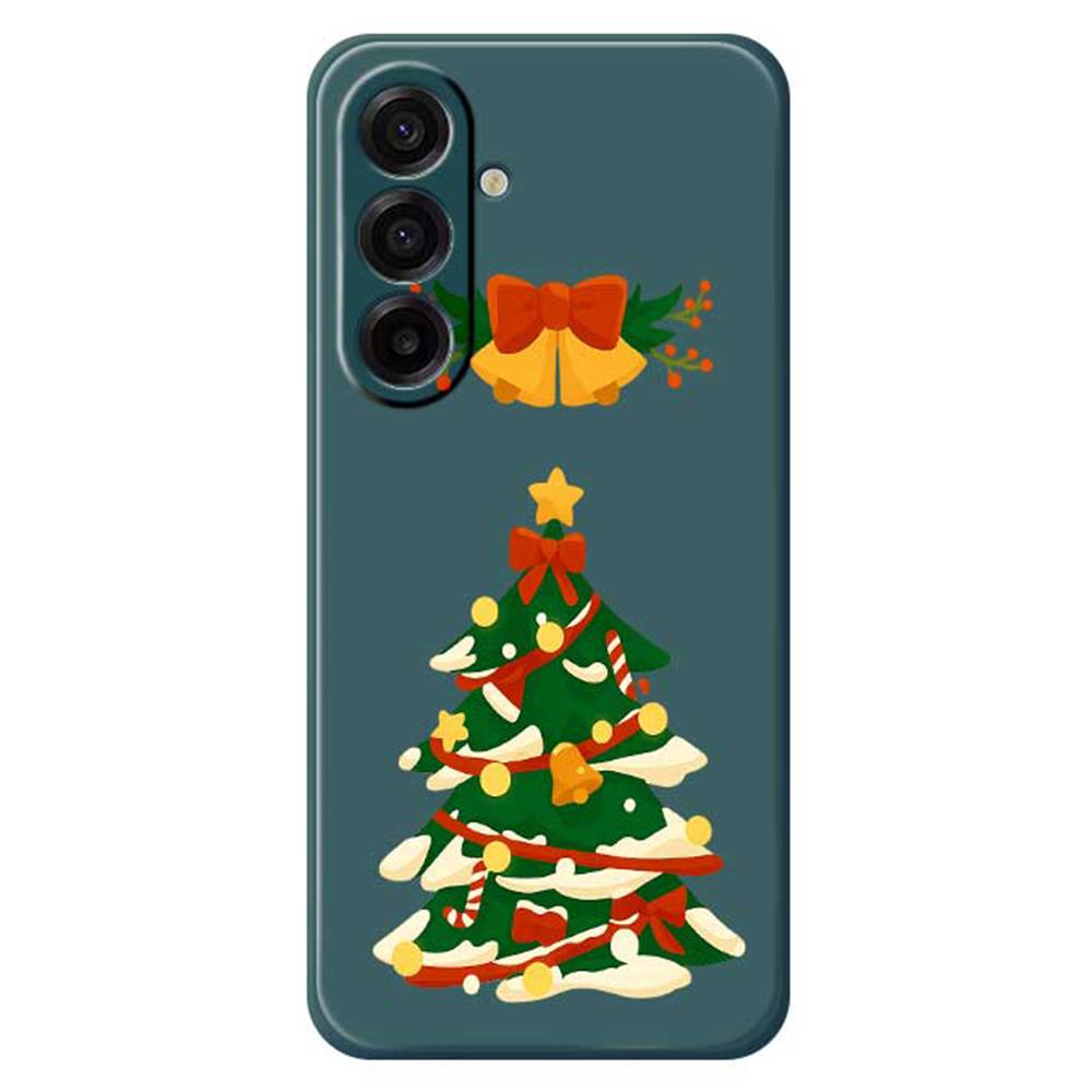 For Samsung Galaxy A17 5G Case Christmas Tree Bow Pattern Printing Straight Edge TPU Phone Back Cover