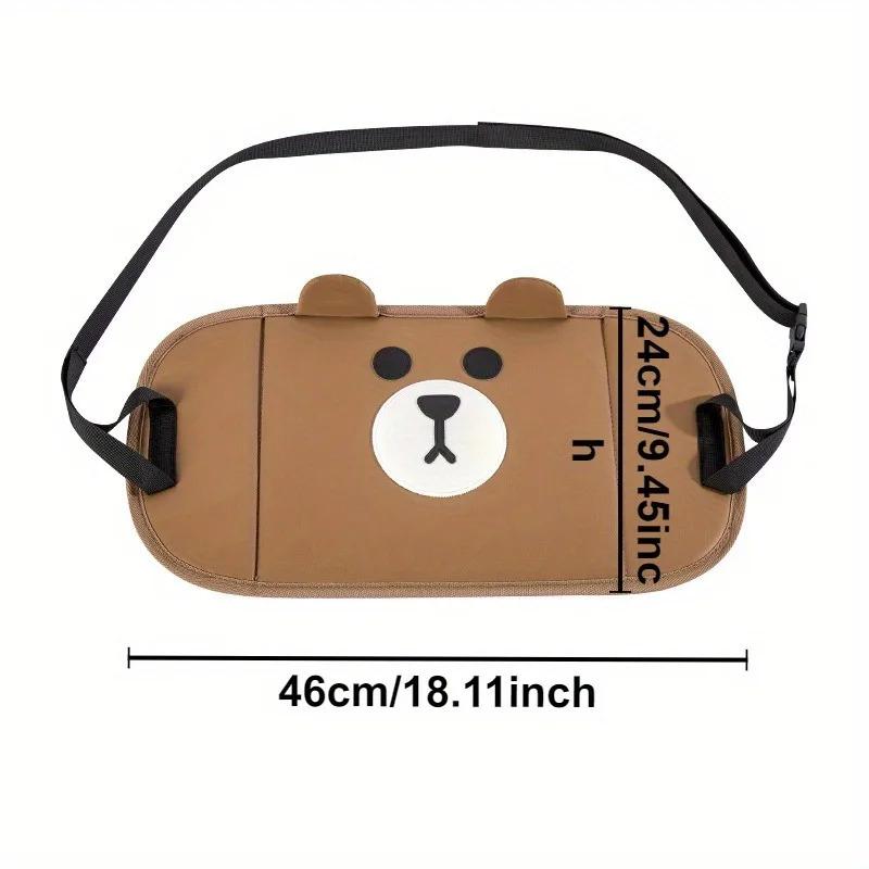 Милый дизайн медведя, портативная подставка для ног на заднее сиденье автомобиля, регулируемые ремни, автомобильная подставка для ног для комфорта в бизнесе и путешествиях