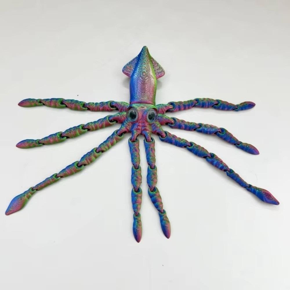 Action Figures 3D Printed Model Toy Movable Joints Octopus Model New Squid Model For Kids Gift