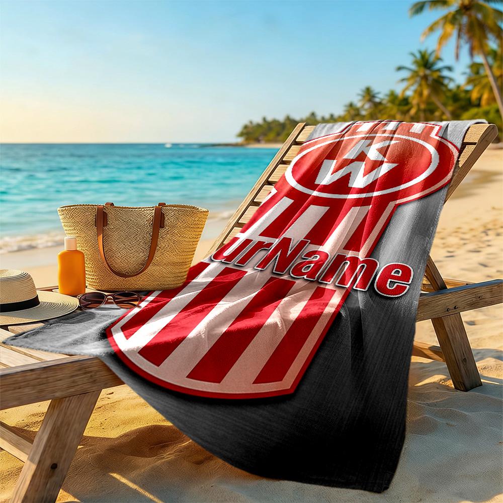 Kw Heavy Trucks Customizable Name Beach Towel High Absorbency & Quick-Dry Perfect for Traveling Yoga Camping and Swimming