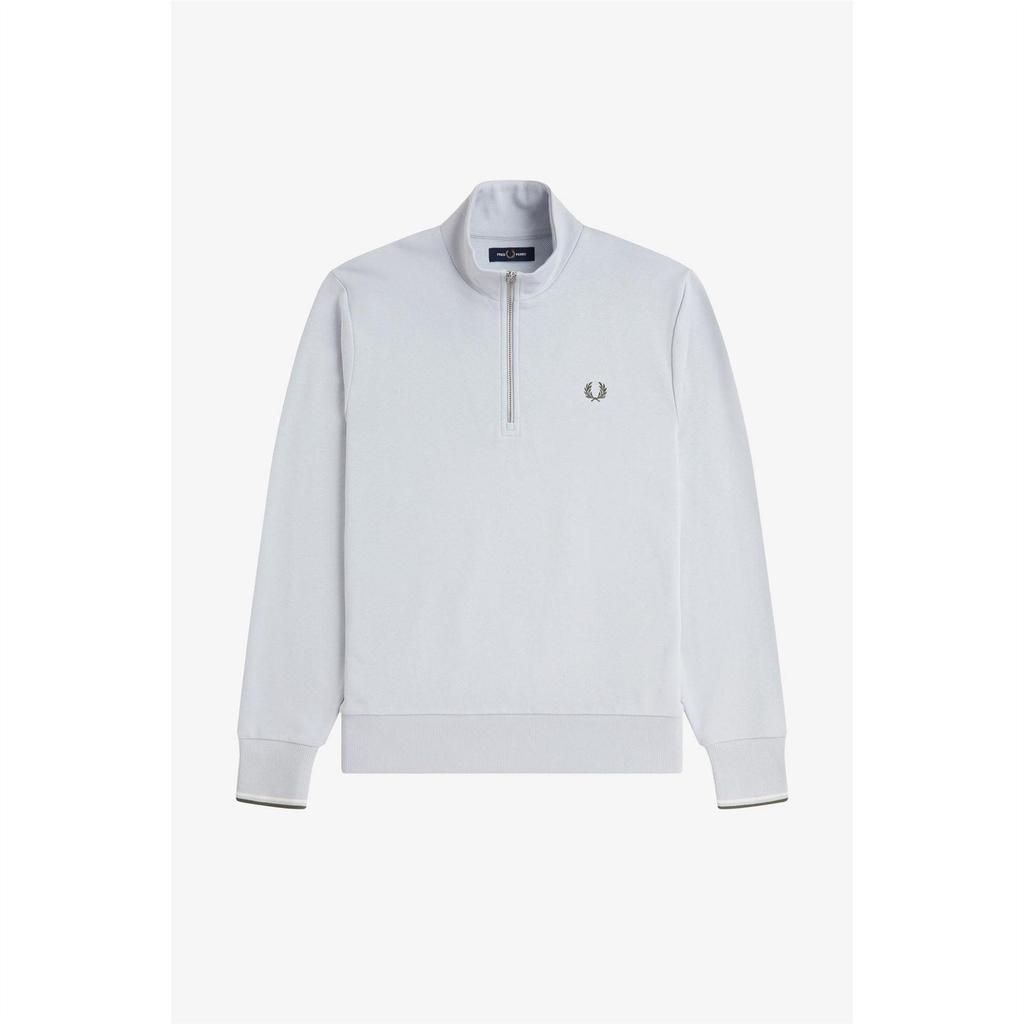 Fred Perry Mens Logo Half Zip Sweatshirt