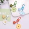 Cute Smiling Face Resin Keychain Heart Flower Cloud Bag Pendant DIY Accessories Candy Color Key Chains Decoration Jewelry