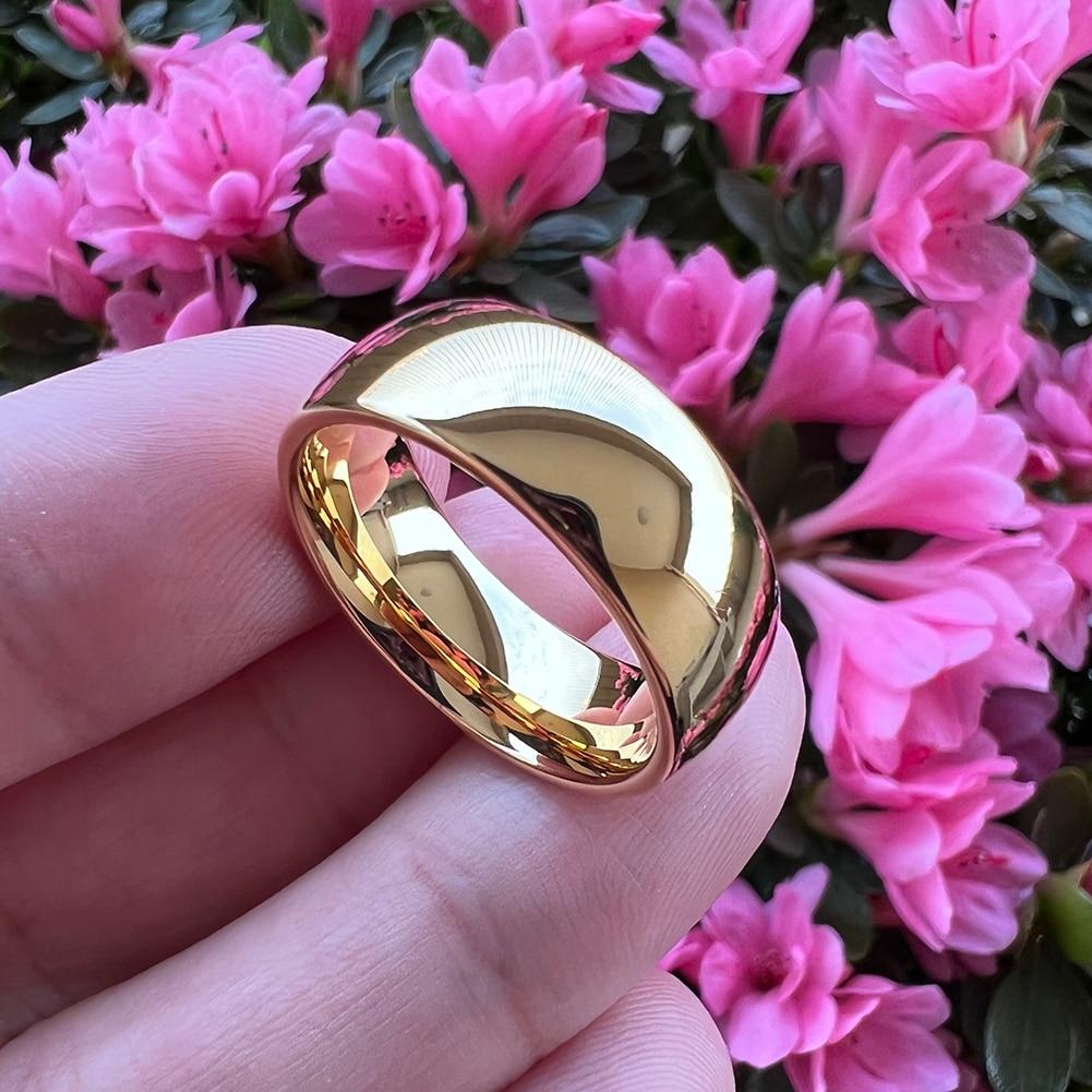 ITungsten 2 мм, 4 мм, 6 мм, 8 мм, 10 мм, позолоченное вольфрамовое кольцо для мужчин и женщин, обручальное кольцо для пары, модные ювелирные изделия, удобная посадка