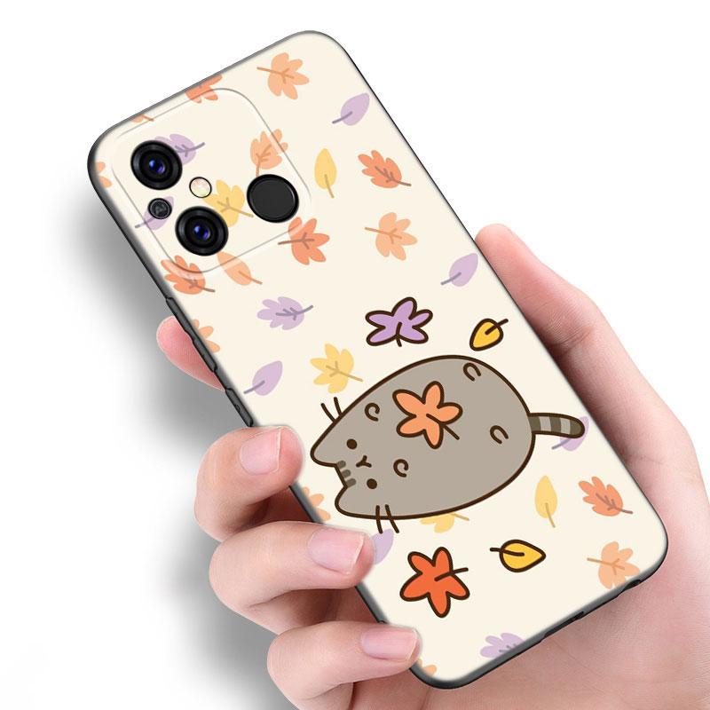 Милый кавайный кот черный чехол для Xiaomi Redmi 11 Prime 11A 12C 13C A1 A2 Plus A3 12 4G 10 13R 5G 9A 10A 9C 10C 9i 12R Note 9T
