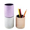 Круглый держатель для карандашей из искусственной кожи, настольный органайзер для хранения ручек, канцелярских принадлежностей, ножниц, контейнер для дома, школы, офиса, общежития