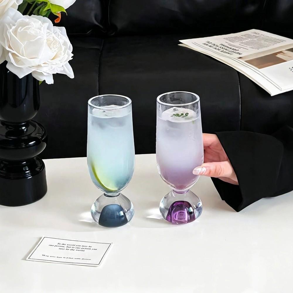 Exquisite Glass Stemmed Cup 170ml Juice Cup Creative Beer Cup Wine Tasting