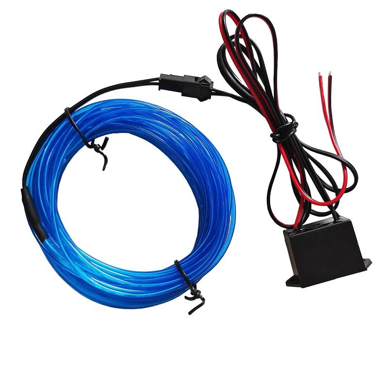 10m/5m/3m/1m 3V Battery 5V USB 12V Neon Glow EL Wire Rope with Adapter Flexible LED Strip for Car Party Dance Atmosphere Decor