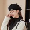 Womens Beret Hat Fashion Pearl Wool Winter Warm Beanies Hat French Artist Hats Ladies Caps