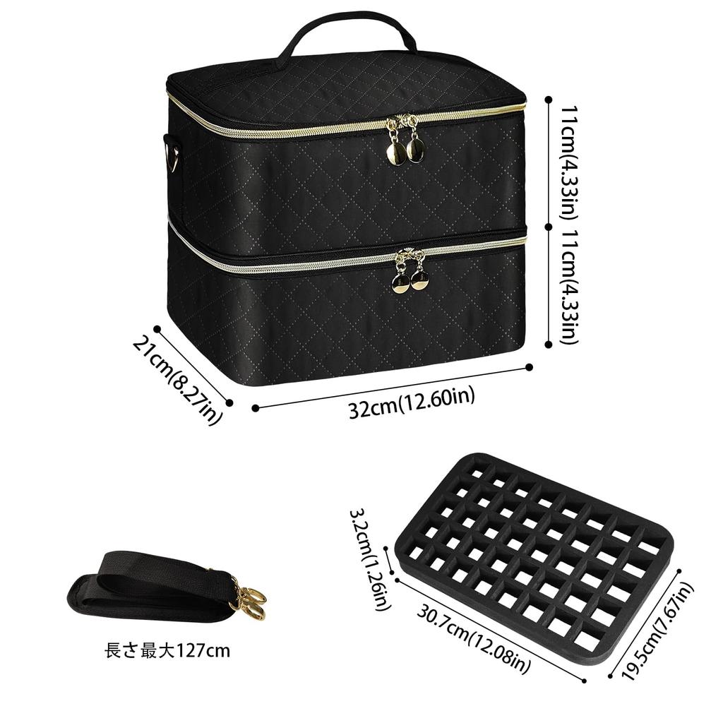 BOHEMIABY Nail Storage Nail Box for Nail Polish and Other Professional Nail Nail Storage with Sturdy Handle Box, Manicures, Lamps, Accessories, Bag,