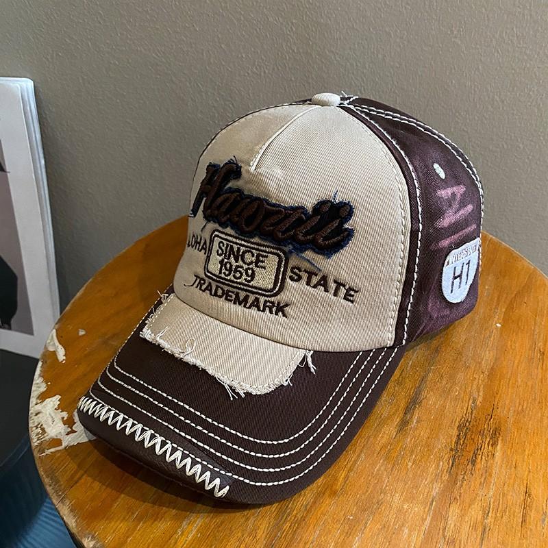 Punk Letters Embroidery Baseball Cap for Women Men Hip Hop Patchwork Snapback Peaked Hat Outdoor Sport Sunshade Street Hats