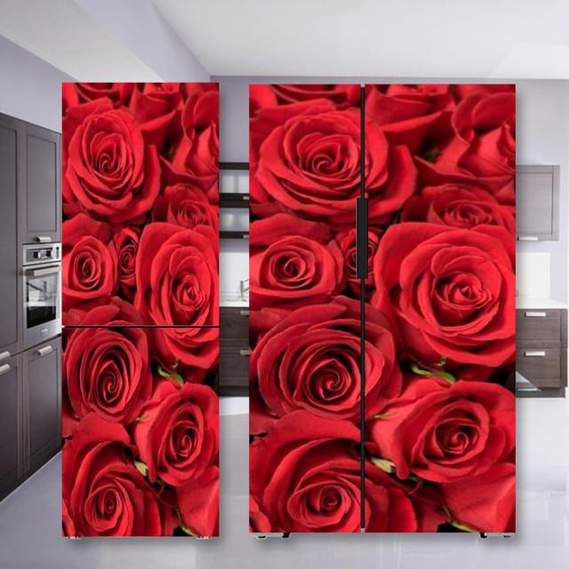 Наклейка на холодильник с кофе, дверная крышка, ПВХ, обои на холодильник, виниловая самоклеящаяся съемная наклейка на стену для замораживания, домашний декор