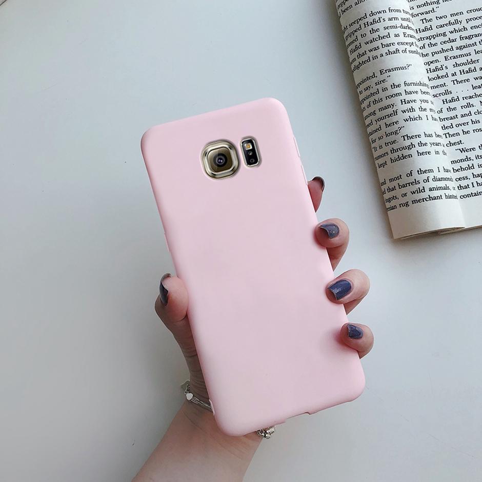 Чехол для Samsung Galaxy S6 S7 Edge Чехол-накладка для Galaxy S8 S9 S10 Plus Однотонный корпус для Samsung S10+ S9+ S8+ S10e Чехлы для телефонов Fundas