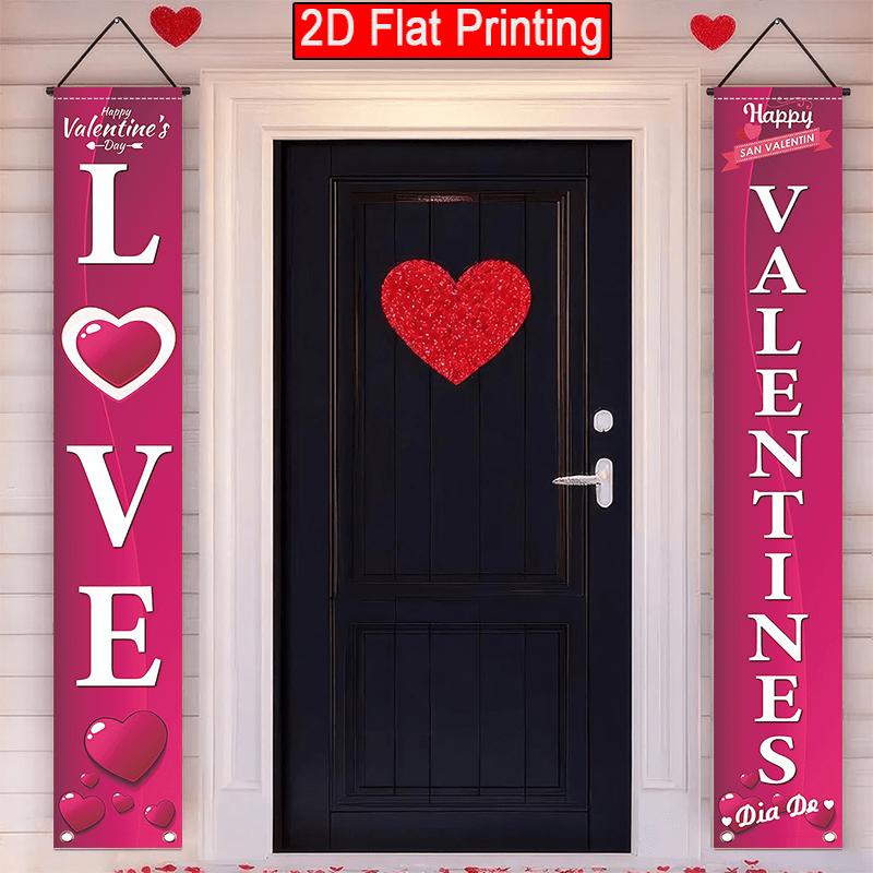2pcs Birthday & Valentine Rose Door Couplet