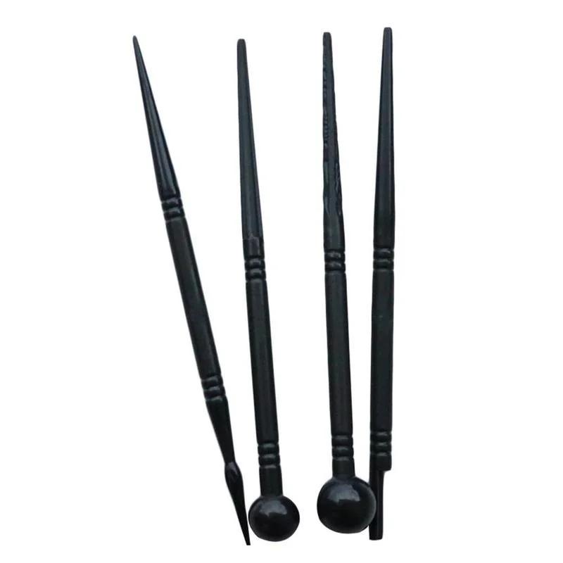 4 шт./набор Ручки для резьбы по торту Инструмент для моделирования цветов Мастика Печенье Формы для торта Лепесток Узор Палочка Инструмент Ручка