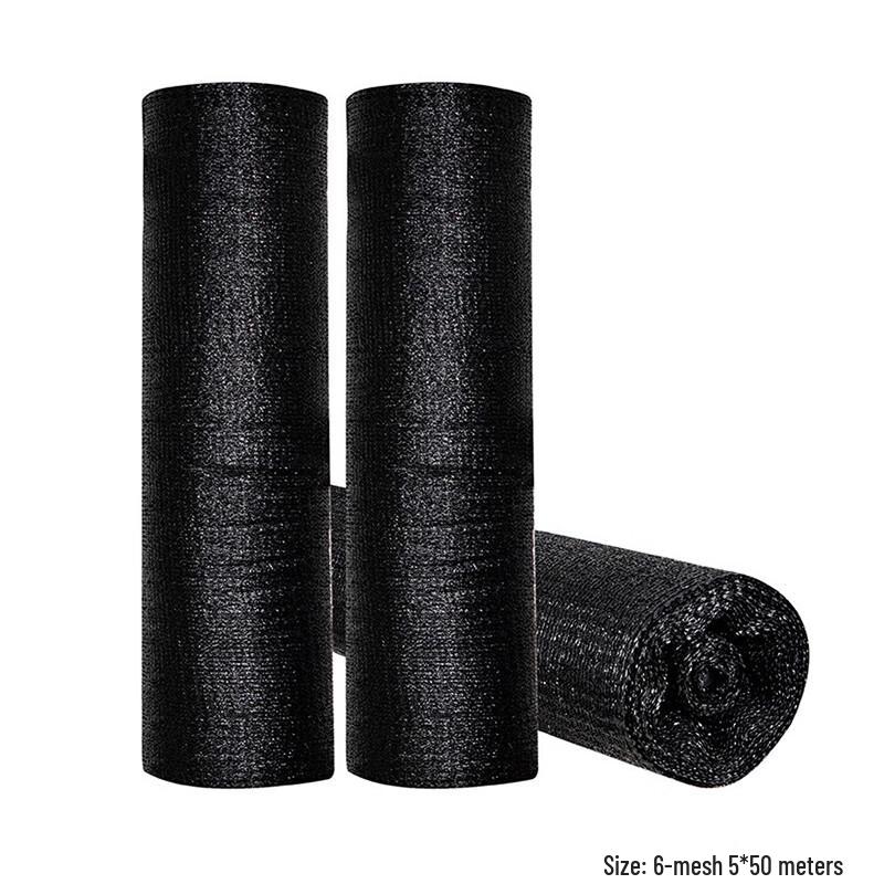 Ronglv Outdoor Heavy-Duty Black Sunshade Net (6-Pin)