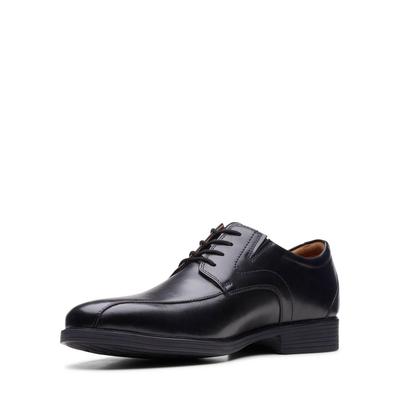 [Clarks] Деловая обувь, Кожаная обувь, Легкая, Дышащая, Удобная, Wydon Pace, Мужская, Черная кожа, 28,0 см
