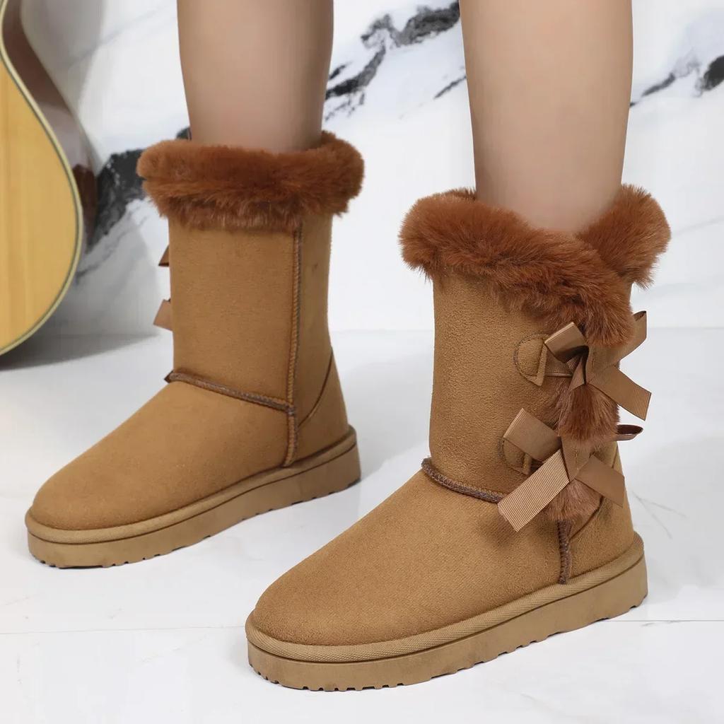 Fashion Winter Boots Fur Women's Snow Boots Low-top Warm Fur Shoes Men's and Women's Winter Short Boots Super Mini Outer Wear Non-slip