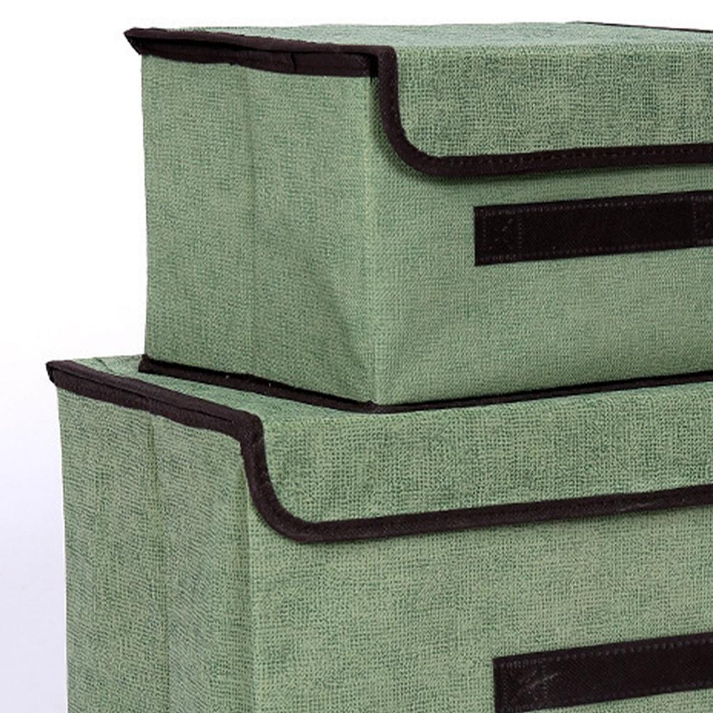 4 Pcs Non Woven Storage Box Case Dustproof Collapsible Two Large and Two Small for Household Home