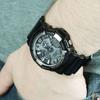 Casio Серия часов с двойным дисплеем (жидкокристаллический/стрелочный) Модные Классические Мужские Часы Черные GA-200BW-1A