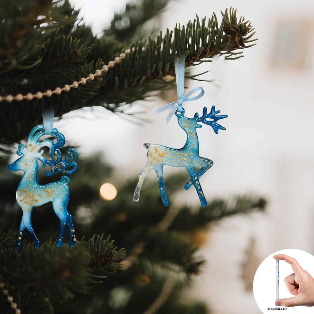 Christmas Acrylic Christmas Tree Pendant, Beautiful Blue Tranquil Shape, Special Christmas Ornaments, Suitable For Gifts For Friends And Classmates